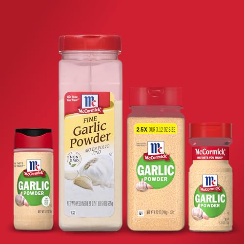 MCCORMICK GARLIC POWDER, NON GMO, MADE FROM FRESH, WHOLE GARLIC CLOVES, FOR BRINGING CONSISTENT FLAVOR TO MEALS & RECIPES, 3.12 OZ