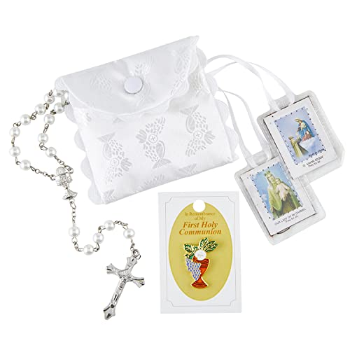 Christian Brands Catholic First Comm Kit Glass Rsry Girl