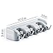 Mop and Broom Holder Kingtop Garage Storage Rack Hooks Wall Mounted Organizer for Home Garden Tool Shelving (3 position 4 hooks)