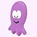 Baby Teething Toys - Adorable Violet Octopus - Best Sensory Learning Teether for Girl Or Boy Infant Newborn 3/6 / 12 Months / 1 Year Old - BPA Free Silicone - Cool Baby Shower Gifts
