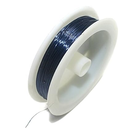 Beadsnfashion Copper Beading Wire Royal Blue For Jewellery Making DIY, 0.28 MM (35 Mtrs.)