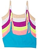 Caramel Cantina 6 Pack Big Girls Seamless Training Bra with Adjustable Straps