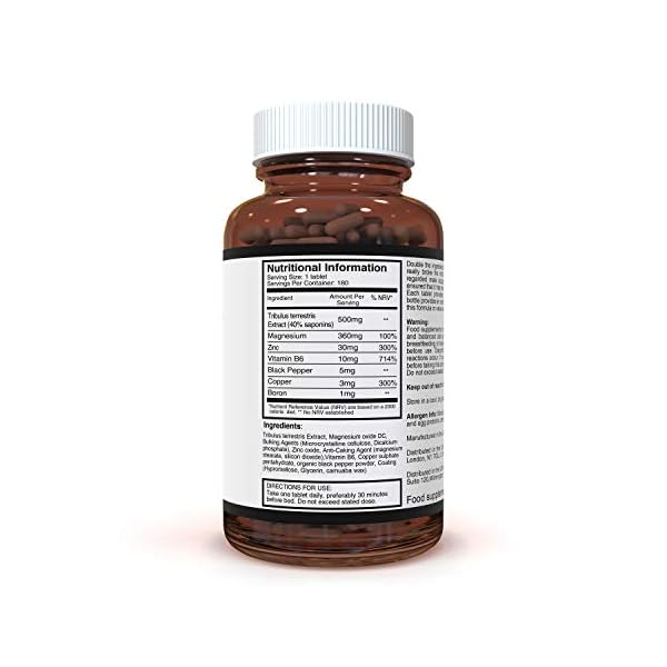 Double-Strength-Tribulus-and-ZMA-958mg--40-Saponins-with-Copper-Boron-Black-Pepper-x-180-Tablets-6-Months-Supply-SKU-TRIBZ3 Double Strength Tribulus and ZMA (909mg - 40% Saponins with Copper, Boron & Black Pepper) x 180 Tablets - 6 Months…