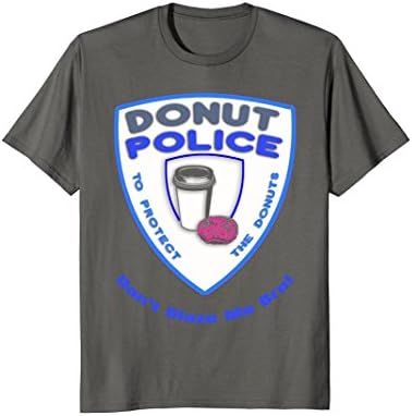 Mens Funny Police Tee Shirt Donut Police Don't Glaze Me Bro Medium Asphalt