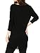 Allegra K Women's Long Sleeves Skull Stars Loose Tunic Shirt Black XS (US 2)