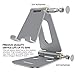 Tecboss Foldable Tablet Stand,Cell Phone Stand Multi-Angle Adjustable Desktop Holder for Nintendo Switch, iPad, iPhone X 8 7 Plus, Galaxy S8, Nexus All 3.5-13 inch- Space Grey