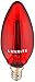 6-Pack Luxrite RED LED Filament Bulb Straight Tip, 4W Bulb to Replace 40W Incandesent Bulb, 350 Lumens, E12 Base LED Bulb, 15,000 Hours Life Great for Any Decoration and Holiday Lights, UL Listed