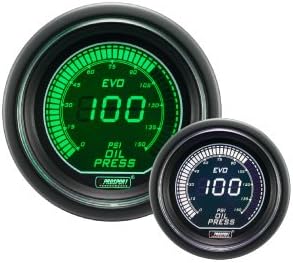 Prosport Evo Series Oil Pressure Gauge (Green & White)