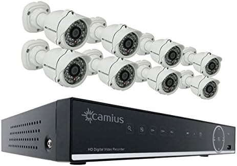 Camius Home Security and Surveillance Systems, Hybrid TriVault Series, 2K DVR/NVR 12CH &amp; 24CH Digital Recorders with Additional 2MP Analog Cameras (12CH 8 Bullet Bundle)