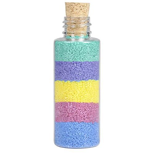 Srenta Plastic Sand Art Bottles with Cork Stoppers Arts and Crafts Mini Jars, 2 Oz and Pack Of