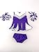 Purple and White Doll Cheerleader Cheerleading Outfit Uniform | Fits 18