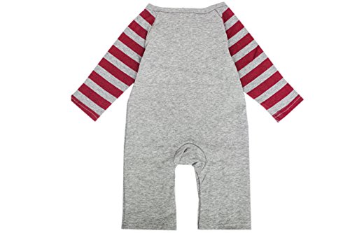 StylesILove Infant Toddler Long Sleeve Soft Cotton Unisex Baby Coverall Jumpsuit (80/6-12 Months, Santa Girl Red)