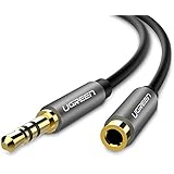 UGREEN 3.5mm Male to Female Extension Stereo Audio Extension Cable Adapter Gold Plated Compatible for iPhone, iPad or Smartphones, Tablets, Media Players (3FT)