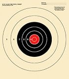 25 Yard Slow Fire Pistol Target Official NRA Target B-16 (Red, 100)