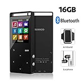 MP3 Player, MP3 Player with Bluetooth, 16GB Portable Digital Music Player with FM Radio/Recorder, HiFi Lossless Sound Quality, Music Direct Recording, Expandable up to 128GB TF Card, with Armband