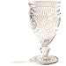 The Pioneer Woman Adeline Embossed 12-Ounce Footed Glass Goblets, Set of 4 (Clear)