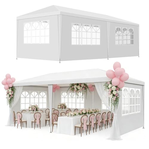 KOZFULE Toldo 3x6 m Carpas para Exteriores con Paredes Jardín Carpa-Contiene 50 Globos, Plegable Toldo para Playa Carpa Toldo para Auto, Ideal para Jardines y Exteriores y Boda y Fiesta
