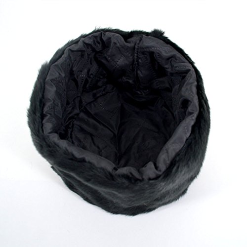 YAOSEN Women Winter Faux Fur Hat Russian Cossack Style Headband Ear Warmer, Black
