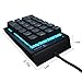 (Blue switches) USB Numeric Keypad,SADES Mechanical USB Wired Numeric Keypad 22 Key Numpad with LED Backlit- Black