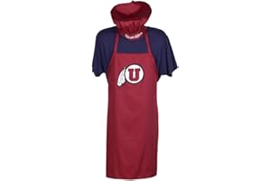 Pro Specialties Group Inc Unisex Utah Utes NCAA Chef Hat and Apron, Full Color Team Logo, One Size US