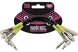 Ernie Ball Patch Cable 3-Pack, Flat Angle/Flat