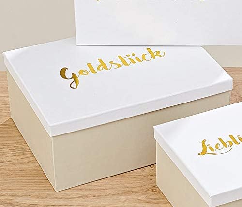 Bloominghome Caja de cartón Tapa Oro Pieza 24 x 7 x 10 cm: Amazon.es: Juguetes y juegos