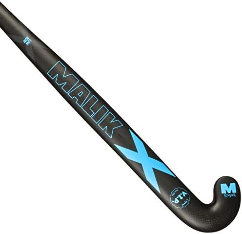 MALIK - Field Hockey Stick VIP X-Treme Design 2019-85% Carbon - 5% Aramid - 10% Glass Fiber - Senior Hockey Stick for Street Hockey Training and Game - Black and Blue - 37.5 Inch