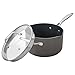 Amazon Brand – Stone & Beam Sauce Pan With Lid, 4-Quart, Hard-Anodized Non-Stick Aluminum