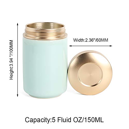 Tea Tins Canister set with Airtight Lids Home Kitchen Canisters for Tea Coffee Sugar Storage Loose Leaf Tea Tin Containers storage (Blue 4, 2PC/5OZ) - Thumbnail 4