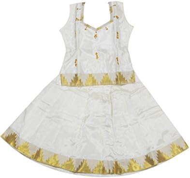 Kanakadara Self Design Girl's Lehenga Choli