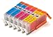 6 Pack Compatible Canon PGI-250 , CLI-251, Canon 251, Canon 250 2 Cyan, 2 Magenta, 2 Yellow for use with Canon PIXMA iP7220, PIXMA MG5420, PIXMA MG5422, PIXMA MG6320, PIXMA MX722, PIXMA MX922. Ink Cartridges for inkjet printers. CLI-251C , CLI-251M , CLI-251Y © Blake Printing Supply