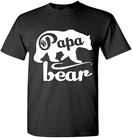 Smash Team - Papa Bear T-shirts Father's Day Shirt papa tshirt gifts for grandpa father day gift (Medium, Black)