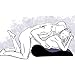 Gorge-buy Sex Pillow - 34.25 * 27.55 * 10.23inch Wedge Bed Pillow - Sex Toys Knight Pose Fun Mat- Wave Inflatable Flocking Pillow for Sex Love (D)