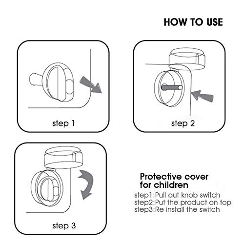 4PCS Stove Knob Covers, Bosiwee Stove Oven Control Switch Knob Cover Lock Protection Child Safety Guards Childen Proof for Children Kitchen Safety