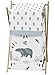 Sweet Jojo Designs Baby Kid Clothes Laundry Hamper for Bear Mountain Watercolor Collection by