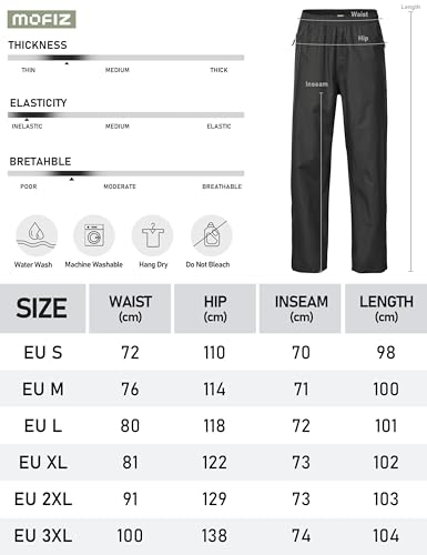 MoFiz Women's Rain Trousers Waterproof Overpants Lightweight Waterproof Pants for Cycling Hiking Bike Outdoor Camping Trekking