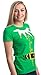 Ann Arbor T-shirt Co. Santa's Elf Costume | Jumbo Print Novelty Christmas Holiday Humor Ladies' T-Shirt-Ladies, S Green
