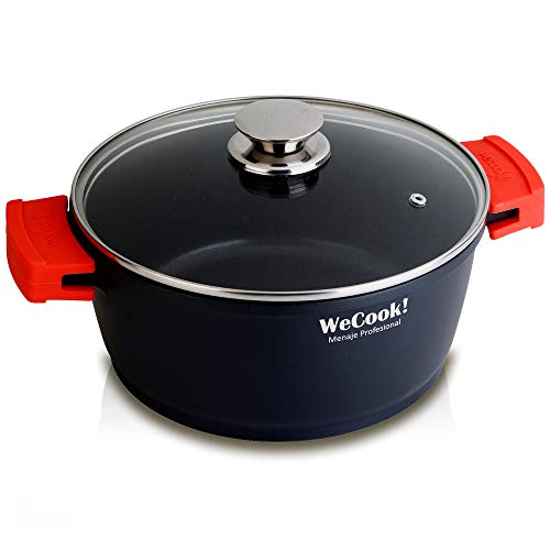 WECOOK EcoStone Cast Aluminium Saucepan, Non-Stick, Induction, 32 cm