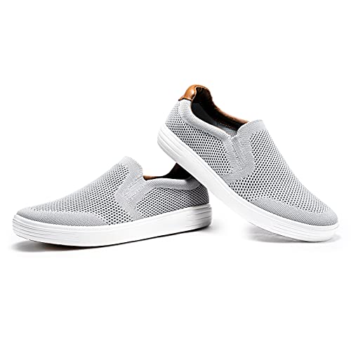 konhill Men's Slip on Sneaker Knit Walking Loafers Memory Foam