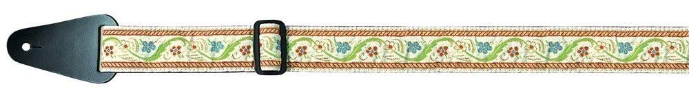GEWA Fire & Stone 531024 guitar strap folklore edition jacquard light flowers