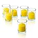 Light In The Dark Yellow Votive Candles - Box of 12 Unscented Candles - 10 Hour Burn Time - Candles for Weddings, Parties, Spas and Decorations