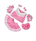 Pink and White Cheerleader Teddy Bear Clothes Outfit Fits Most 14