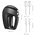 Kealive Hand Mixer, Electric Handheld Mixer with Stainless Steel Attachments, 5 Speed and Turbo Button, Includes Sturdy Beaters and Dough Hooks, Black