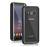 Samsung Galaxy S8 Waterproof Case, Meritcase Galaxy S8 IP68 Waterproof Full Body Dustproof Shockproof Case with Kickstand Iris Recognition Touch ID for Swimming Surfing Diving 5.8 inch-- BLACK/CLEAR