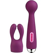 SVAKOM SAV-02M Mini Emma Rechargeable Intelligent Powerful Clitoral G-spot Vibrator Sex Toy Wand massager Sexual Wellness for women(Violet with attachment)