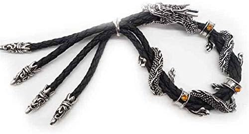 Classic Leather Rope Men Dragon Bracelet Adjustable Vintage Bracelets & Bangles Fashion Jewelry Mens Gift