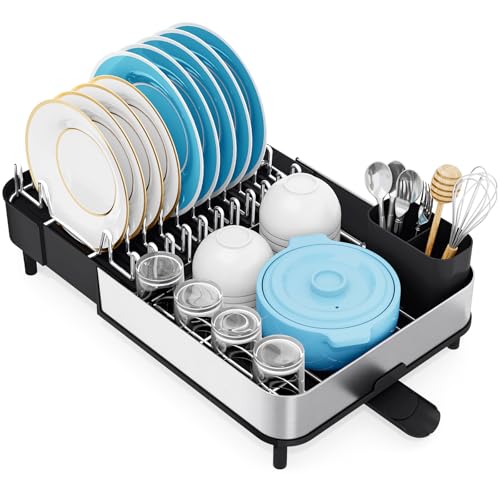 Urackify Dish Drying Rack - Dish Drainer for Kitchen Counter, Stainless Steel D…