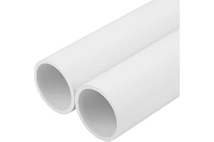 CKVIHAV 2Pcs 2 Inch PVC Pipe 17" Long White Sch40 Industrial PVC Pipes for Home DIY, Greenhouse, Garden, Farm, Workshop, Furn