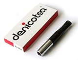 DENICOTEA cigarette holder Black and Silver color + 10 extra filters - NEW
