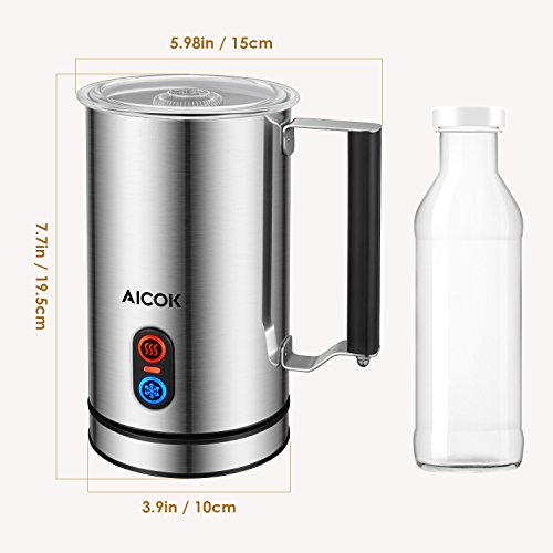 Aicok Milk Frother, Stainless Steel Electric Milk Steamer Buy Online